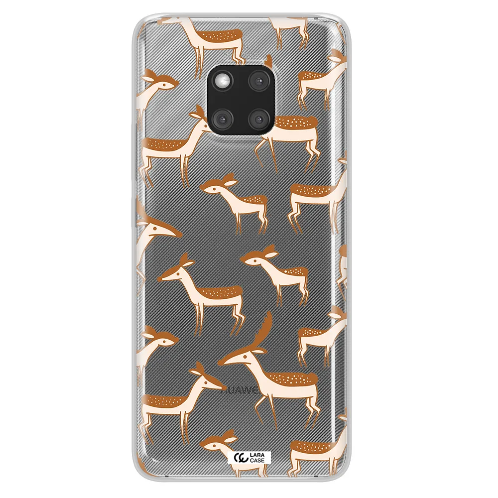a pattern of deer and fawns Huawei Mate 20 Pro Clear TPU Case