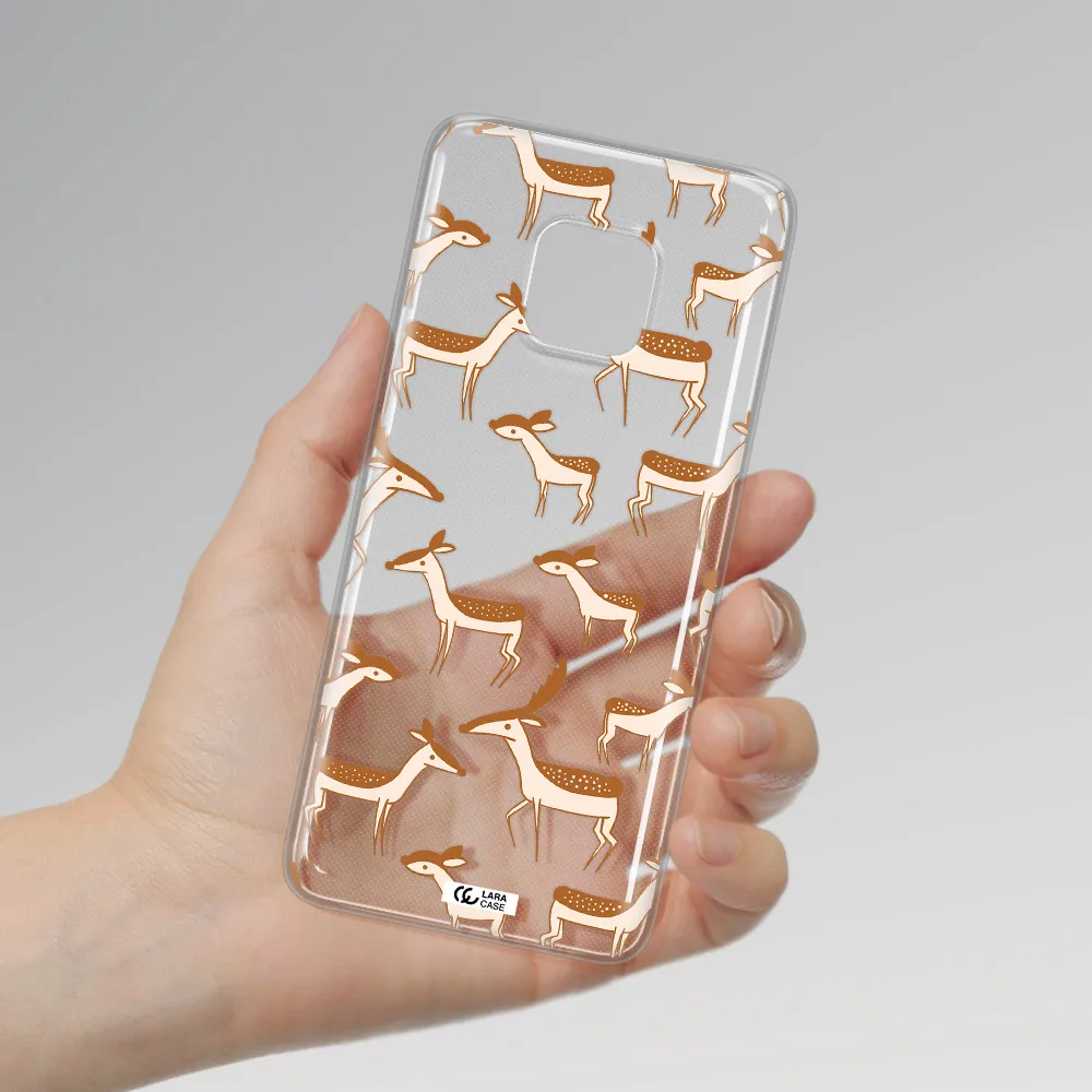 a pattern of deer and fawns Huawei Mate 20 Pro Clear TPU Case