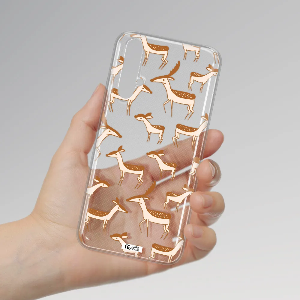 a pattern of deer and fawns Huawei Nova 5t Clear TPU Case