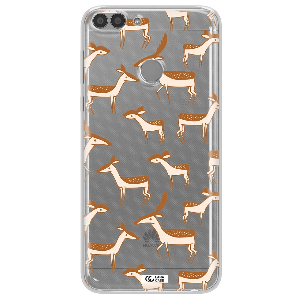 a pattern of deer and fawns Huawei P Smart 2017 Clear TPU Case