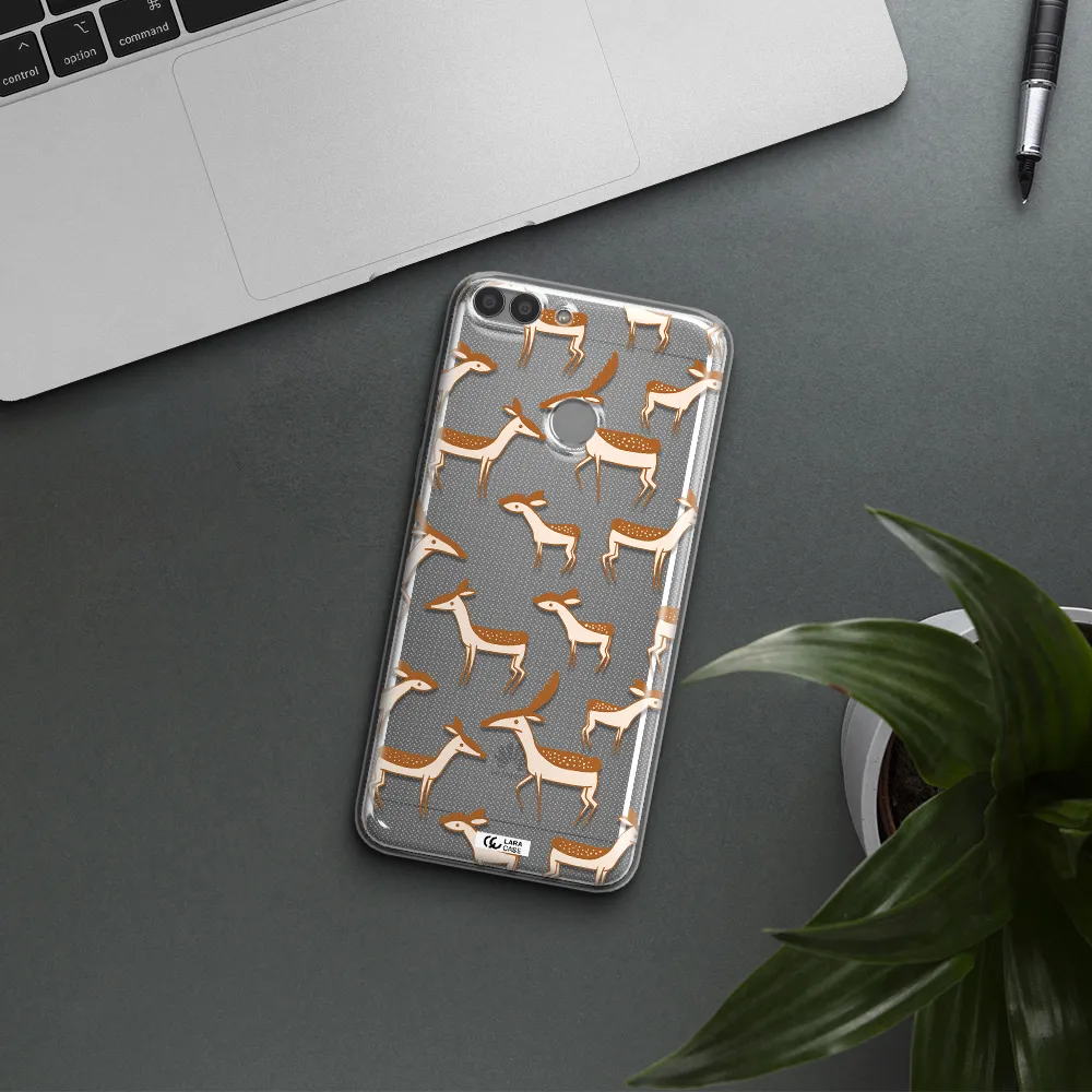 a pattern of deer and fawns Huawei P Smart 2017 Clear TPU Case