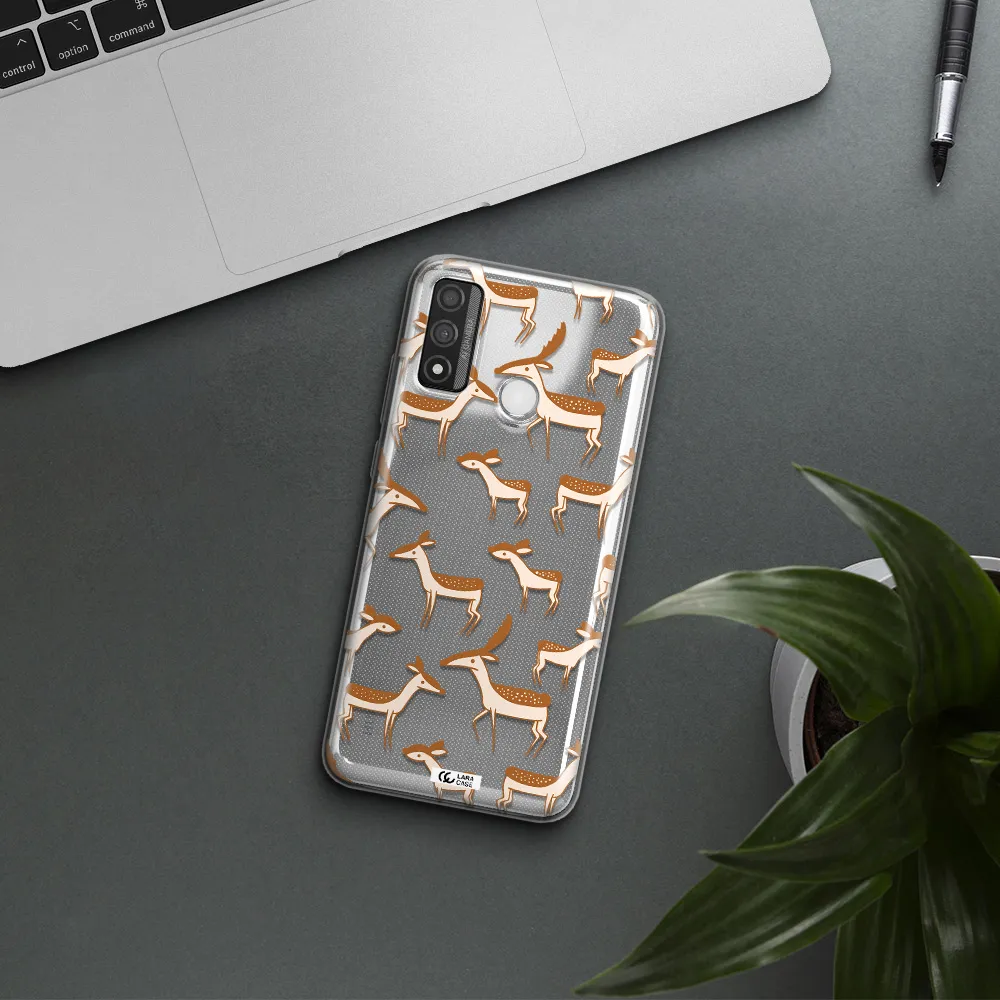 a pattern of deer and fawns Huawei P Smart 2020 Clear TPU Case