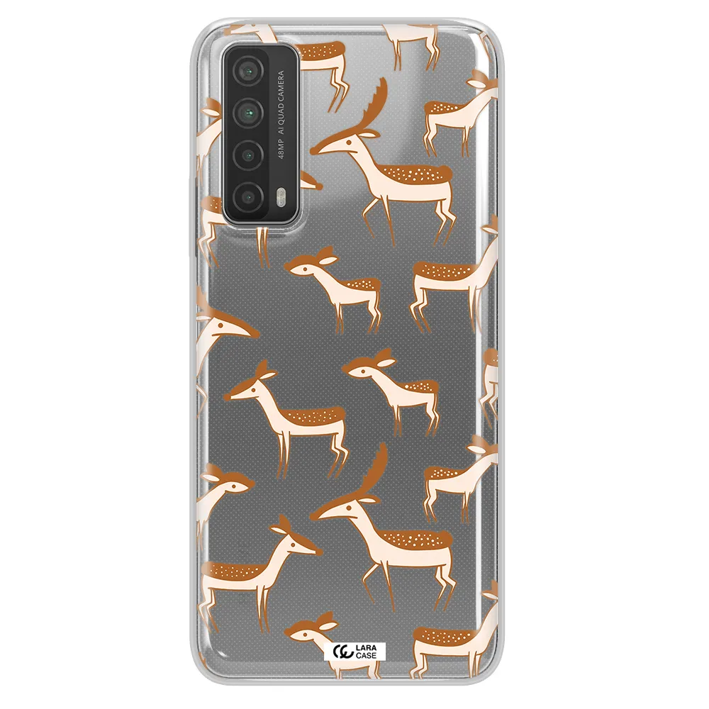 a pattern of deer and fawns Huawei P Smart 2021 Clear TPU Case