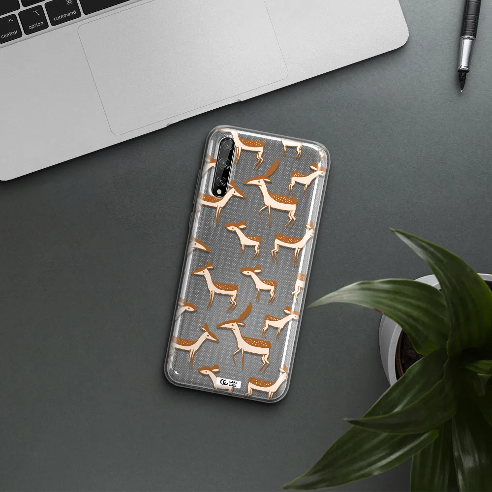 a pattern of deer and fawns Huawei P Smart S Clear TPU Case