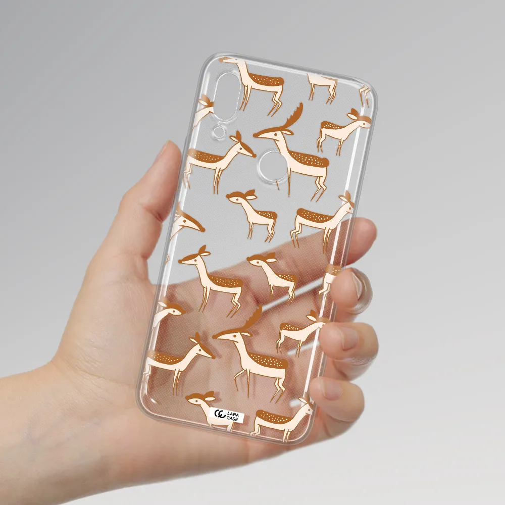 a pattern of deer and fawns Huawei P Smart Z Clear TPU Case