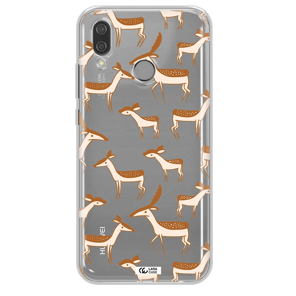 a pattern of deer and fawns Huawei P20 Lite Clear TPU Case