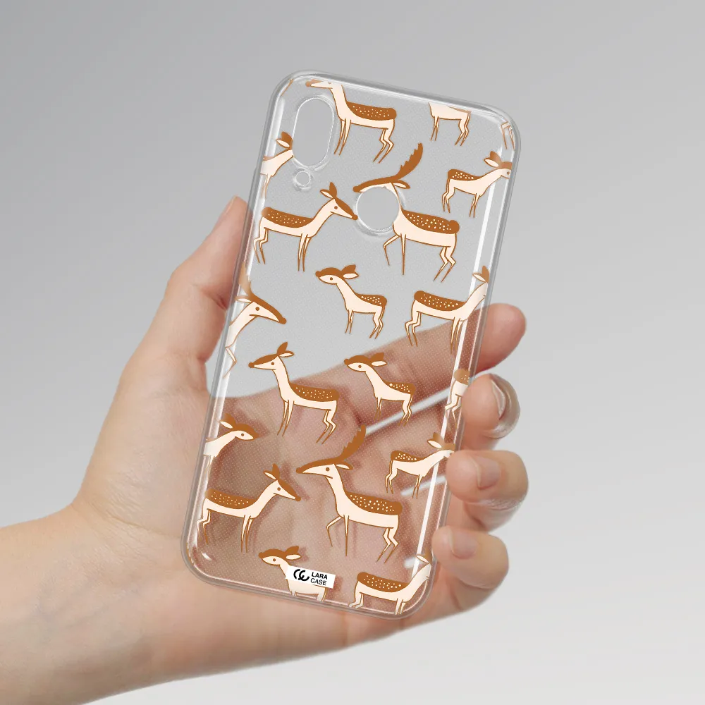 a pattern of deer and fawns Huawei P20 Lite Clear TPU Case