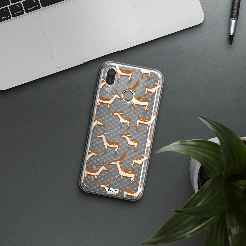 a pattern of deer and fawns Huawei P20 Lite Clear TPU Case