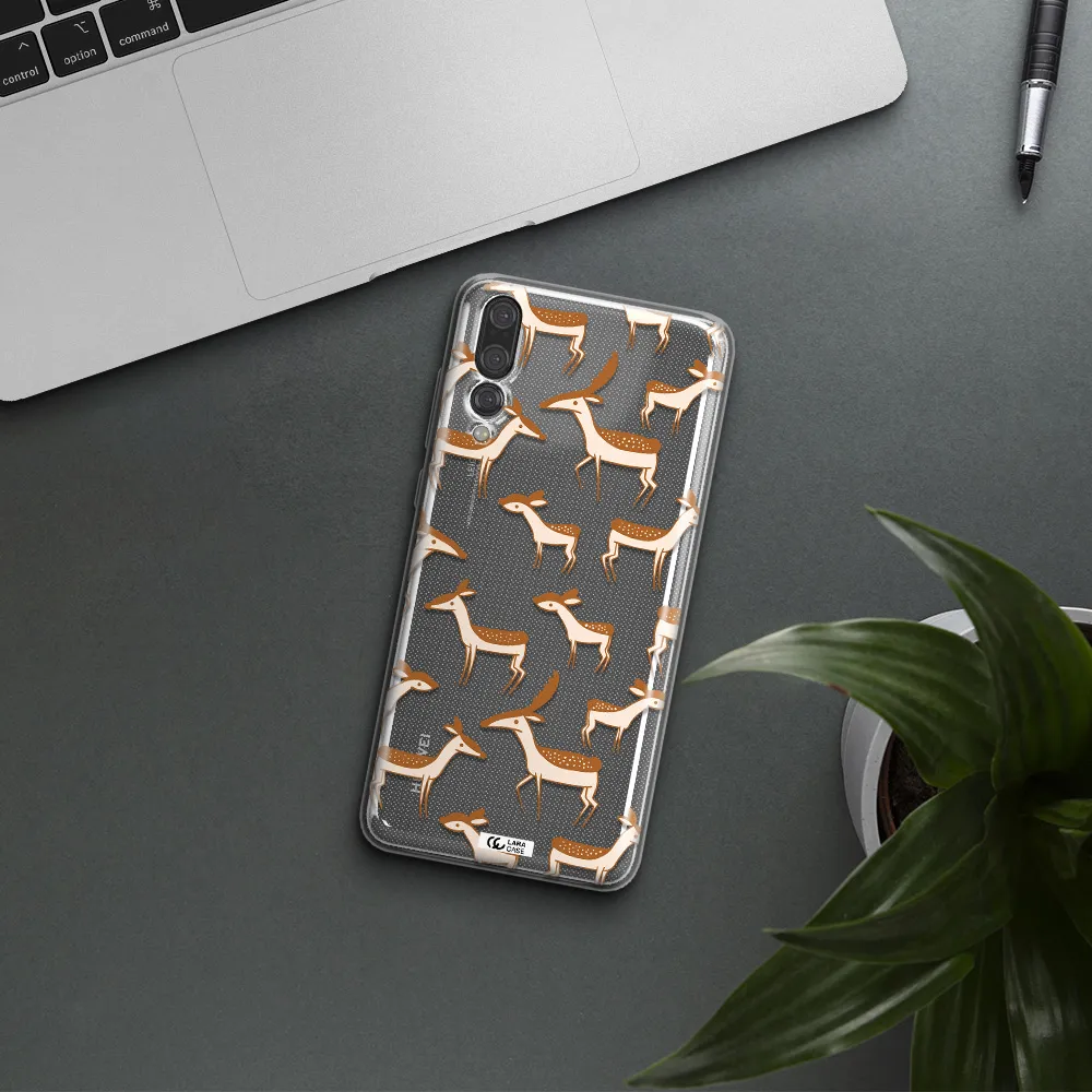 a pattern of deer and fawns Huawei P20 Pro Clear TPU Case