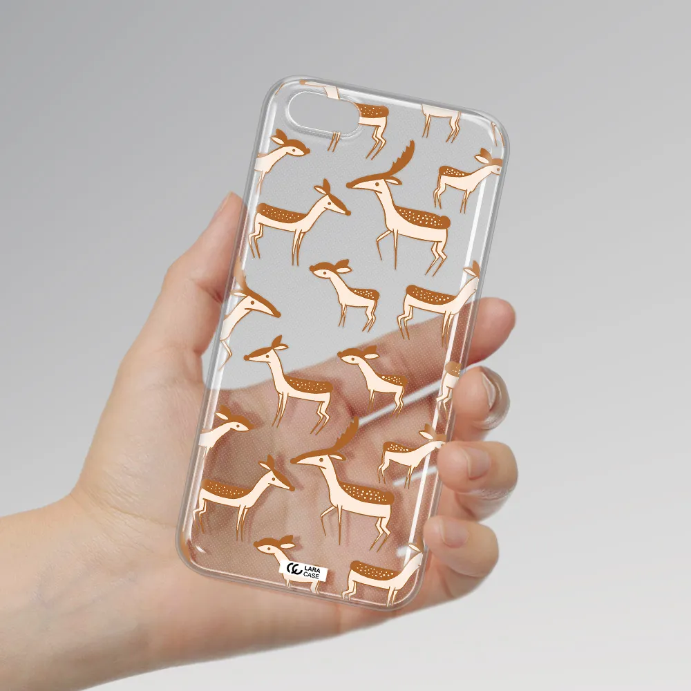 a pattern of deer and fawns Huawei Y5 2018 Clear TPU Case