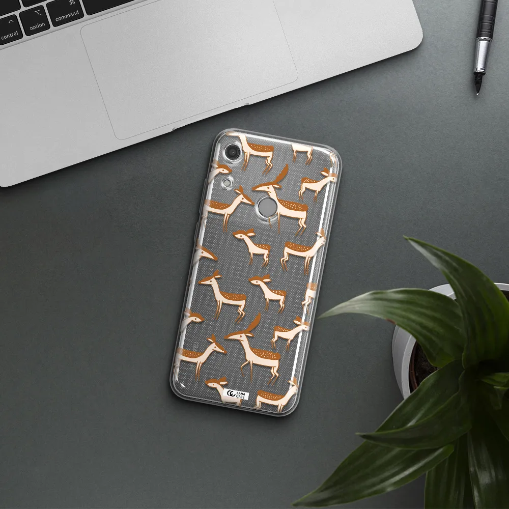 a pattern of deer and fawns Huawei Y6S Clear TPU Case