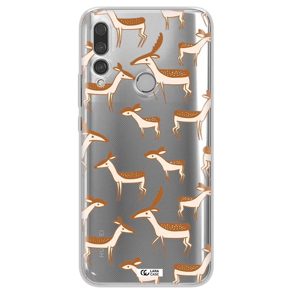 a pattern of deer and fawns Huawei Y9 Prime 2019 Clear TPU Case