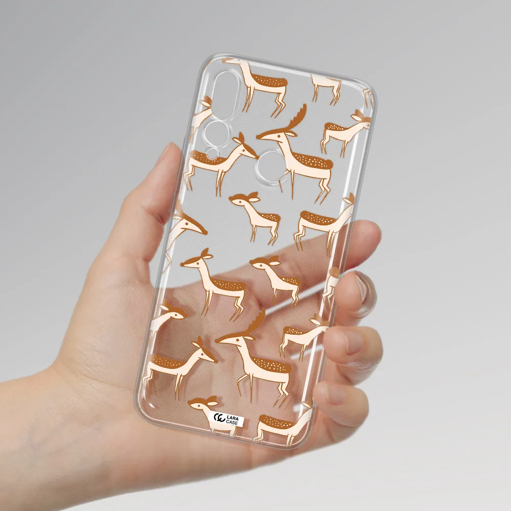 a pattern of deer and fawns Huawei Y9 Prime 2019 Clear TPU Case