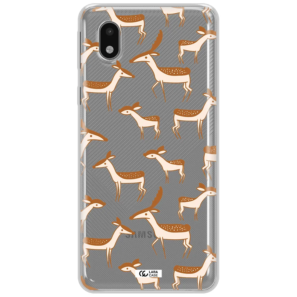 A Pattern Of Deer And Fawns Samsung A01 Core Clear Tpu Case