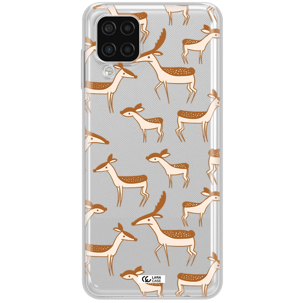 a pattern of deer and fawns Samsung A12 4g Clear TPU Case