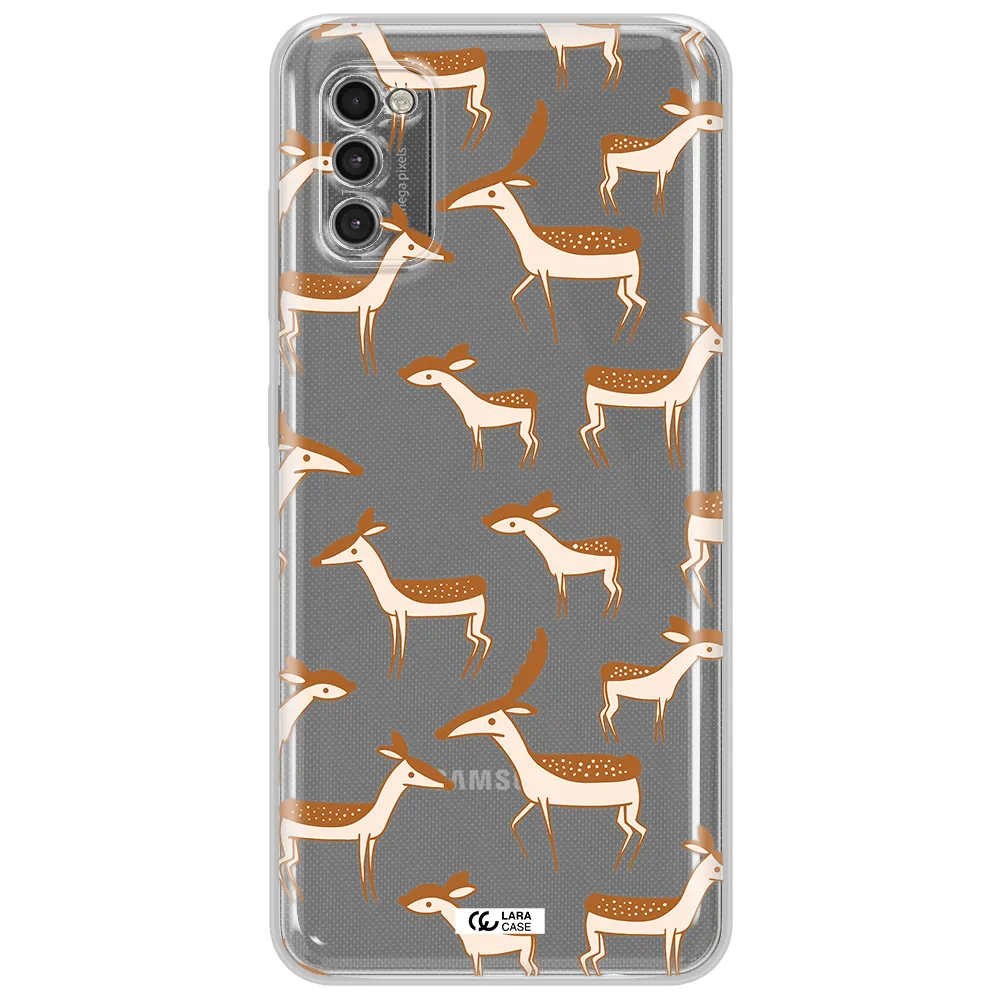 A Pattern Of Deer And Fawns Samsung A41 Clear Tpu Case
