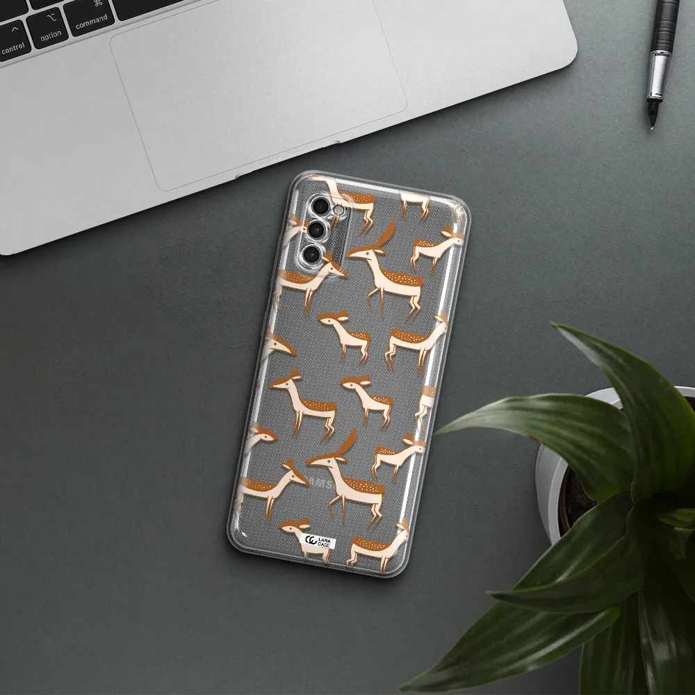 A Pattern Of Deer And Fawns Samsung A41 Clear Tpu Case