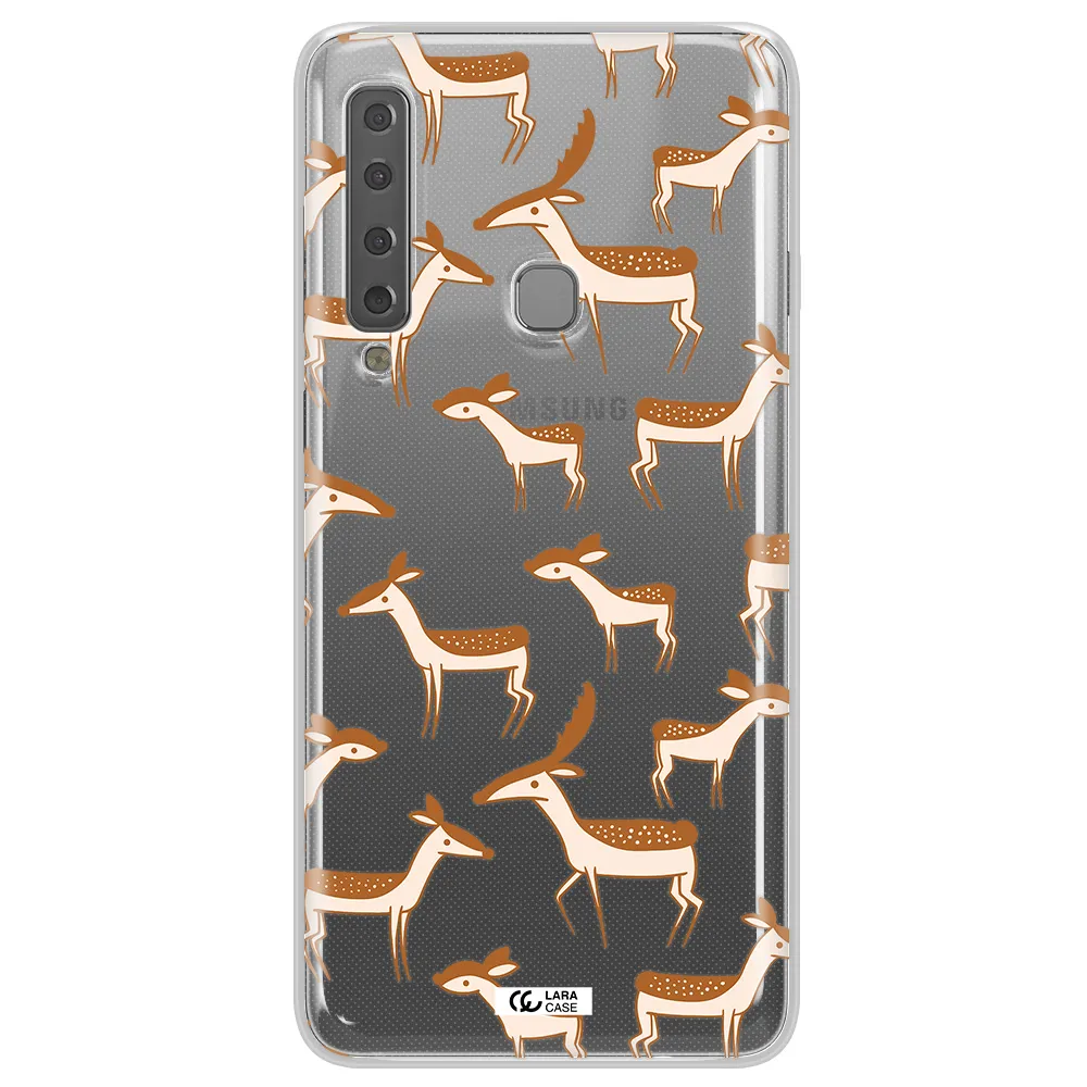 a pattern of deer and fawns Samsung A9 2018 Clear TPU Case