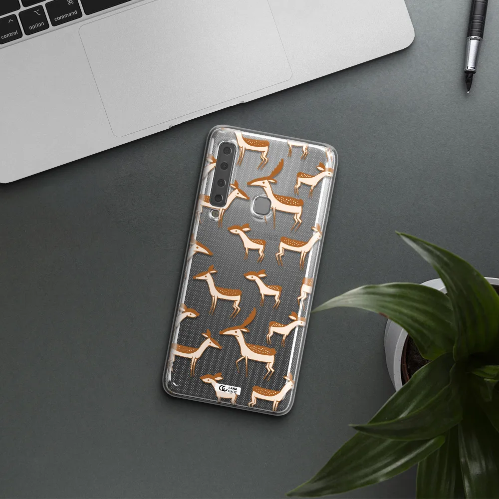 a pattern of deer and fawns Samsung A9 2018 Clear TPU Case