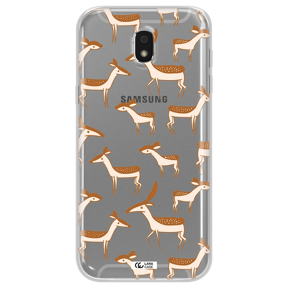 a pattern of deer and fawns Samsung J5 2017 Clear TPU Case