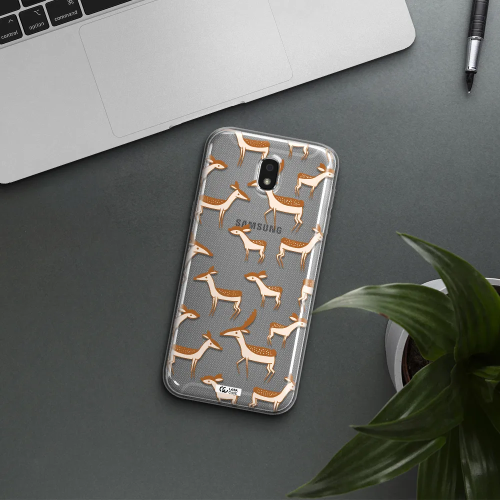 a pattern of deer and fawns Samsung J5 2017 Clear TPU Case