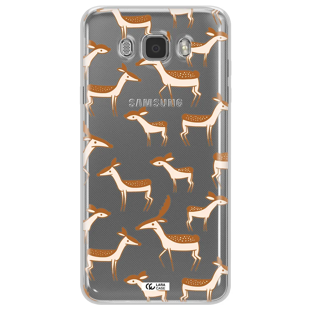 a pattern of deer and fawns Samsung J7 2016 Clear TPU Case