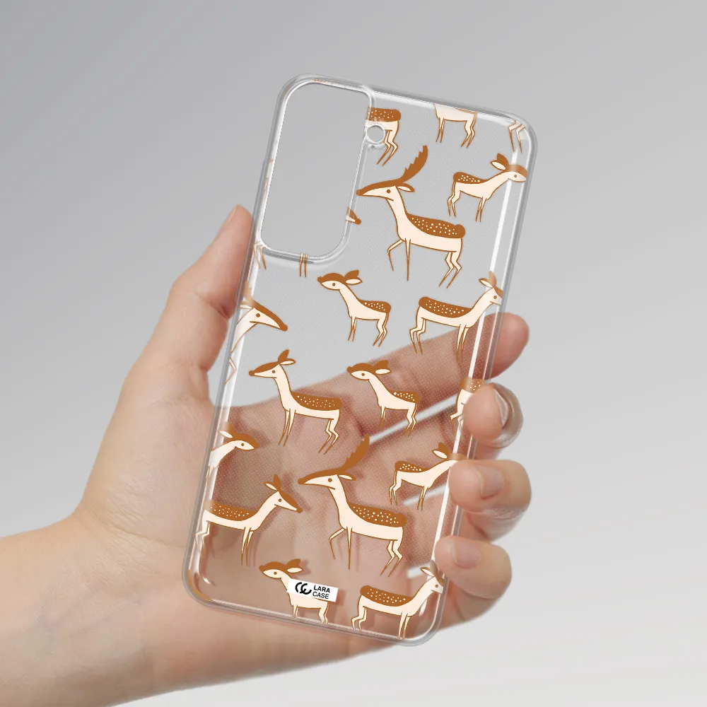 A Pattern Of Deer And Fawns Samsung S21 Fe Clear Tpu Case
