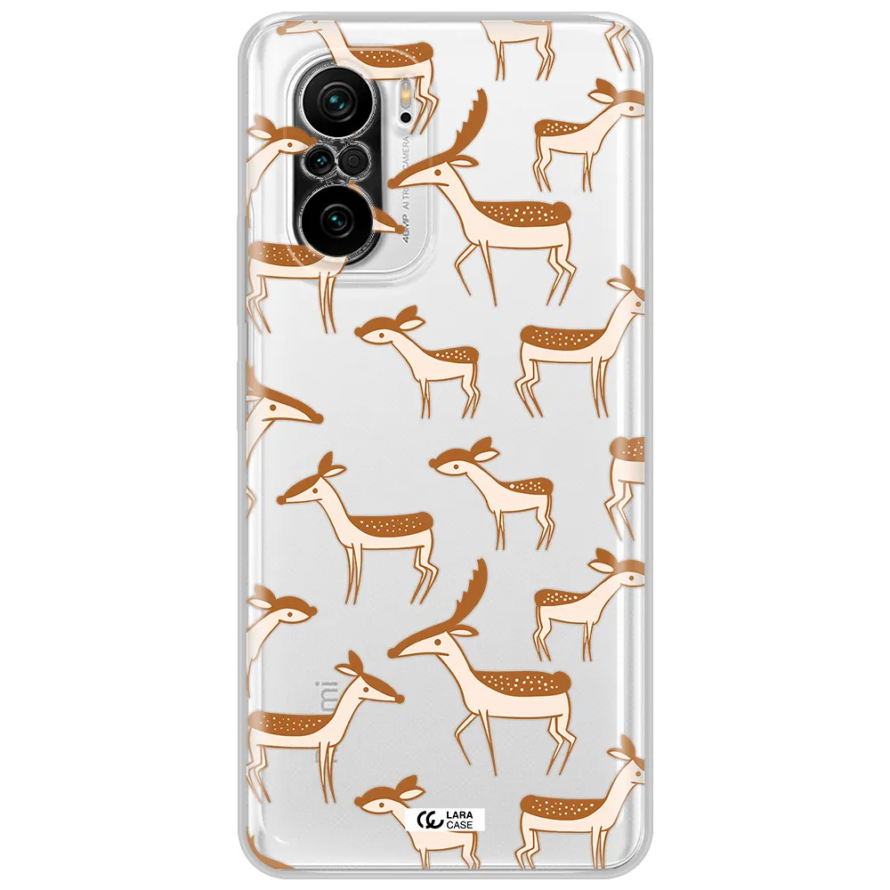 A Pattern Of Deer And Fawns Xiaomi Poco F3 Clear Tpu Case