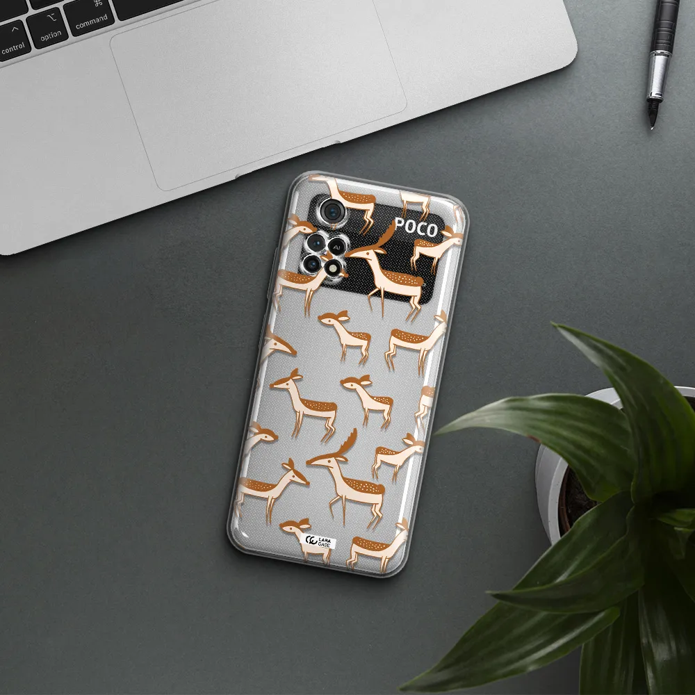 A Pattern Of Deer And Fawns Xiaomi Poco M4 Pro 4G Clear Tpu Case