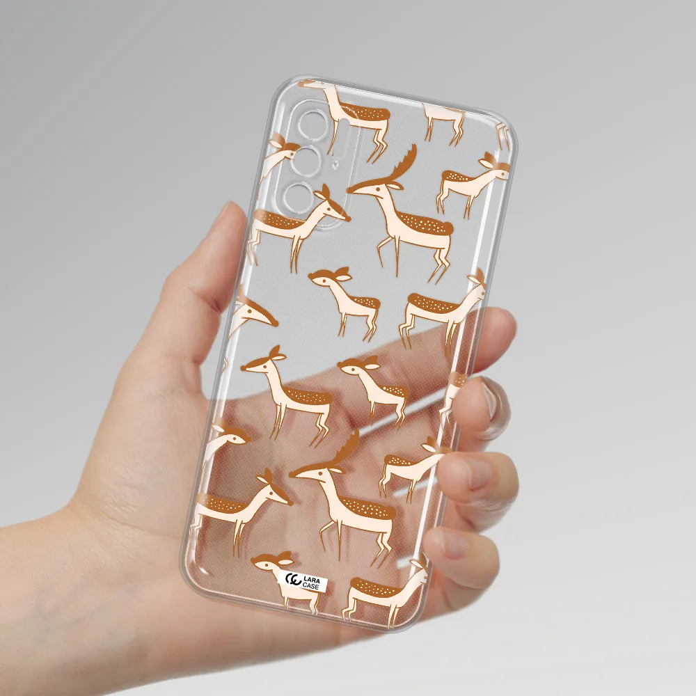 A Pattern Of Deer And Fawns Xiaomi Poco M4 Pro 5G Clear Tpu Case