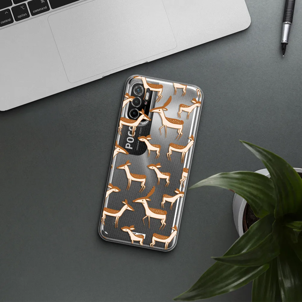 A Pattern Of Deer And Fawns Xiaomi Poco M4 Pro 5G Clear Tpu Case