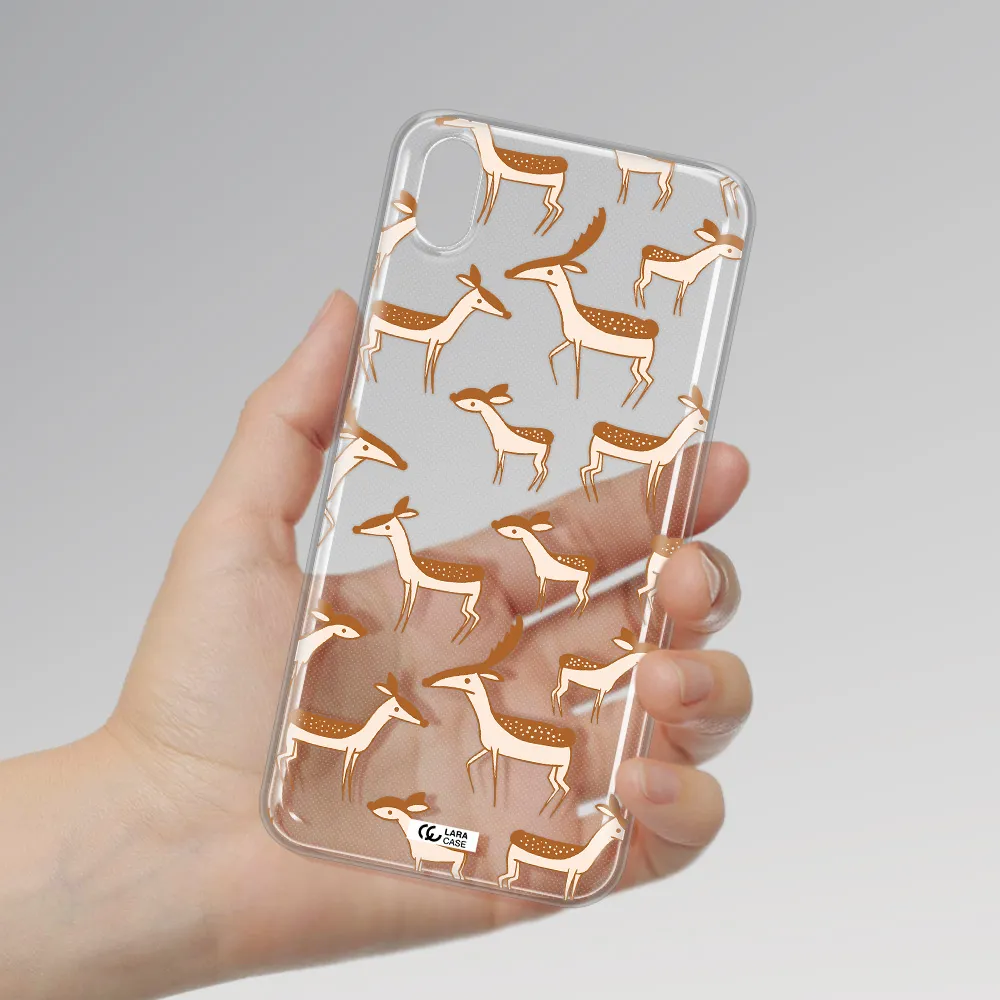a pattern of deer and fawns Xiaomi Redmi 7A Clear TPU Case