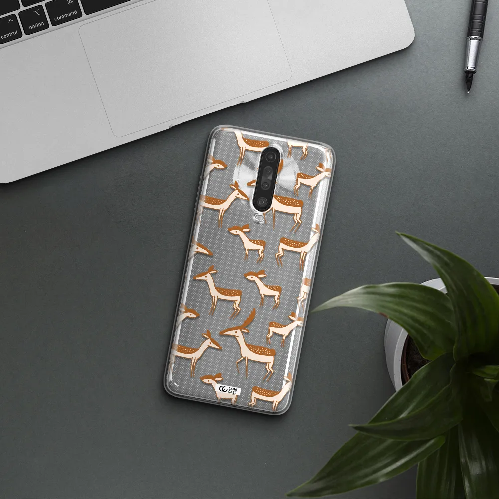 a pattern of deer and fawns Xiaomi Redmi K30 Clear TPU Case