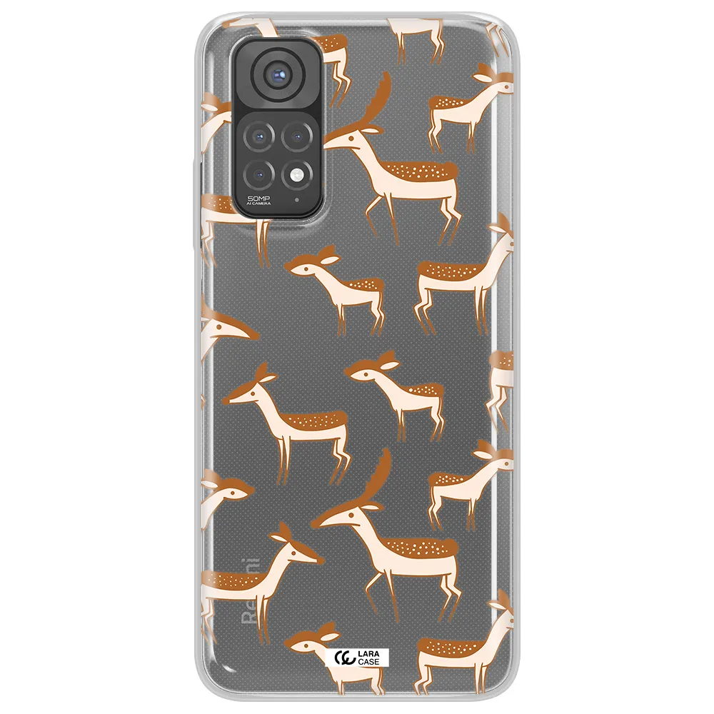 a pattern of deer and fawns Xiaomi Redmi Note 11 Clear TPU Case