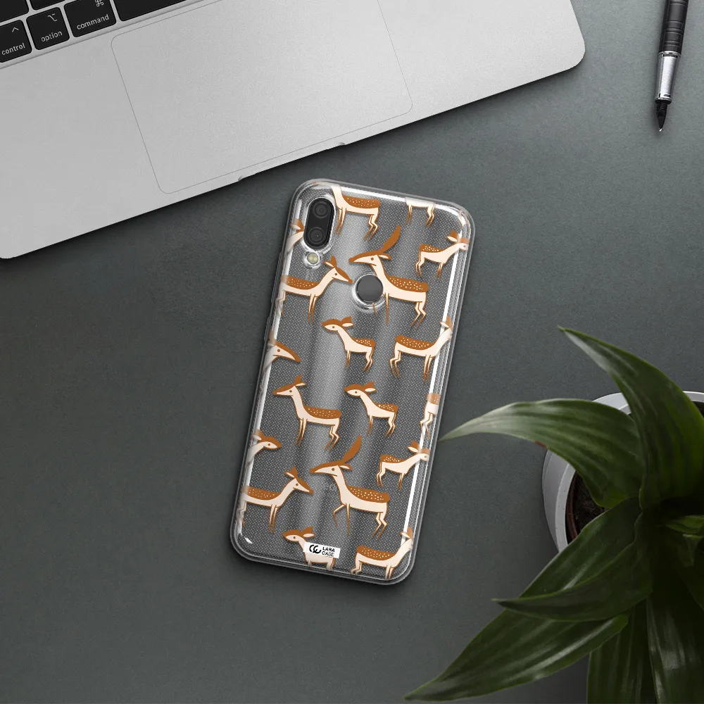 a pattern of deer and fawns Xiaomi Redmi Note 7 Clear TPU Case