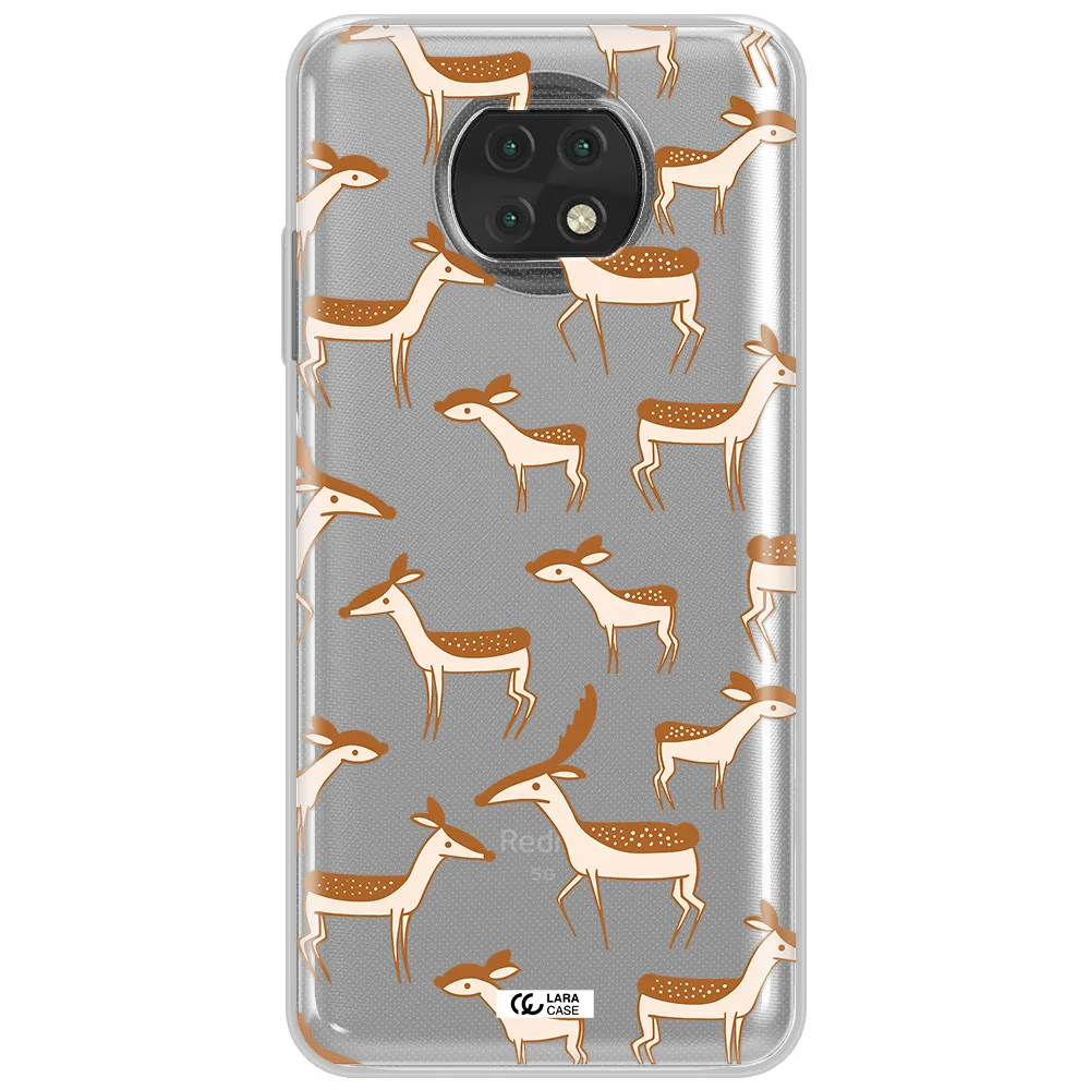A Pattern Of Deer And Fawns Xiaomi Redmi Note 9T Clear Tpu Case