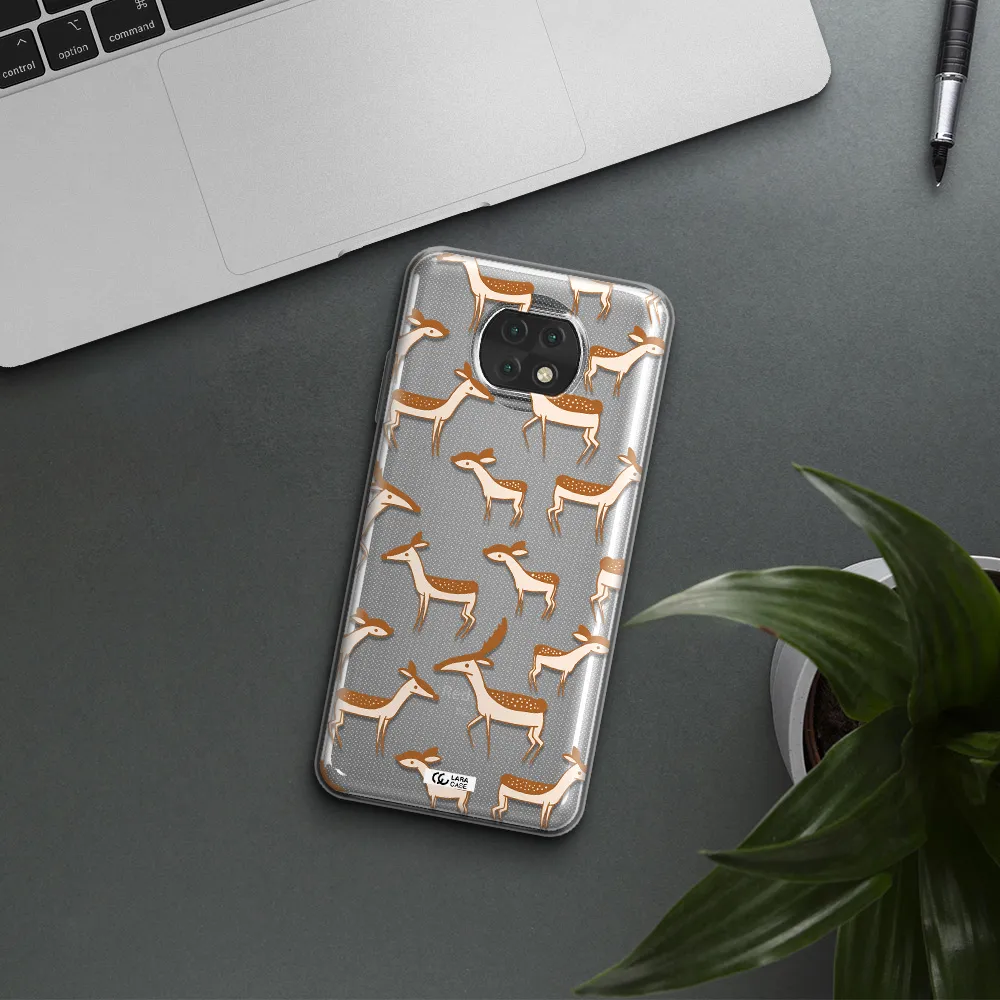 A Pattern Of Deer And Fawns Xiaomi Redmi Note 9T Clear Tpu Case
