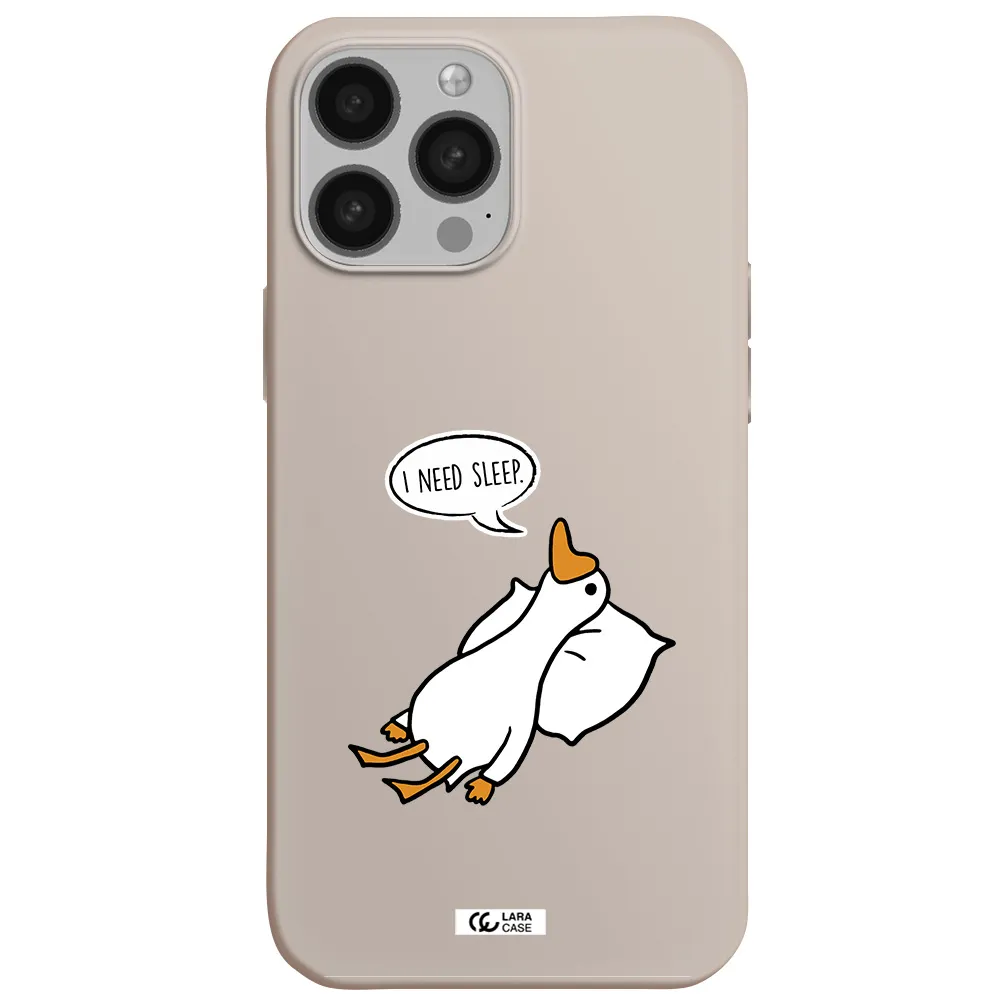 a cartoon of a duck with a pillow Apple iPhone 13 Pro Silicone Stone Case