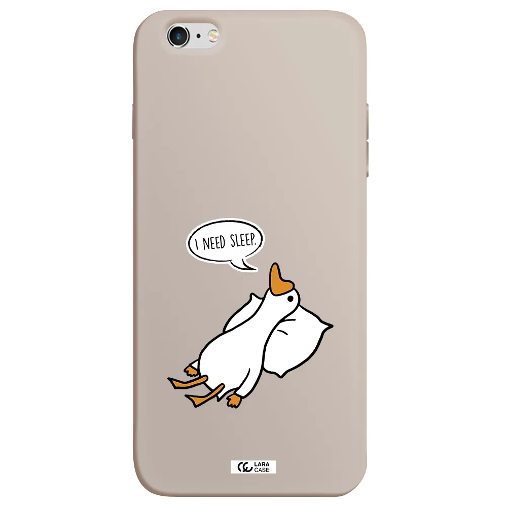a cartoon of a duck with a pillow Apple iPhone 6 plus Silicone Stone Case