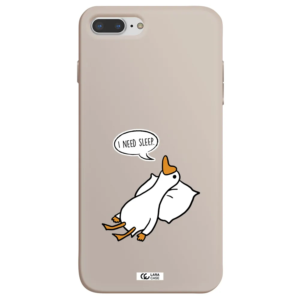 a cartoon of a duck with a pillow Apple iPhone 7 plus Silicone Stone Case