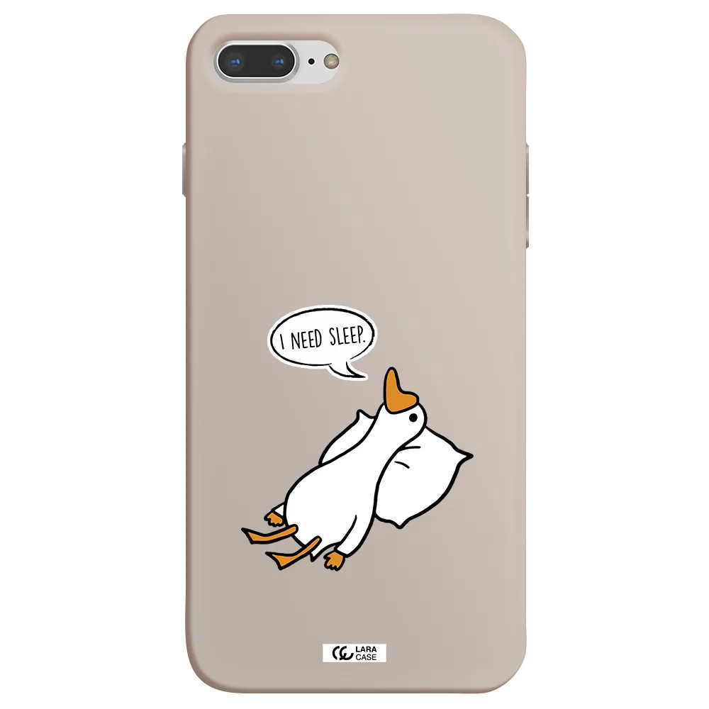a cartoon of a duck with a pillow Apple iPhone 8 plus Silicone Stone Case