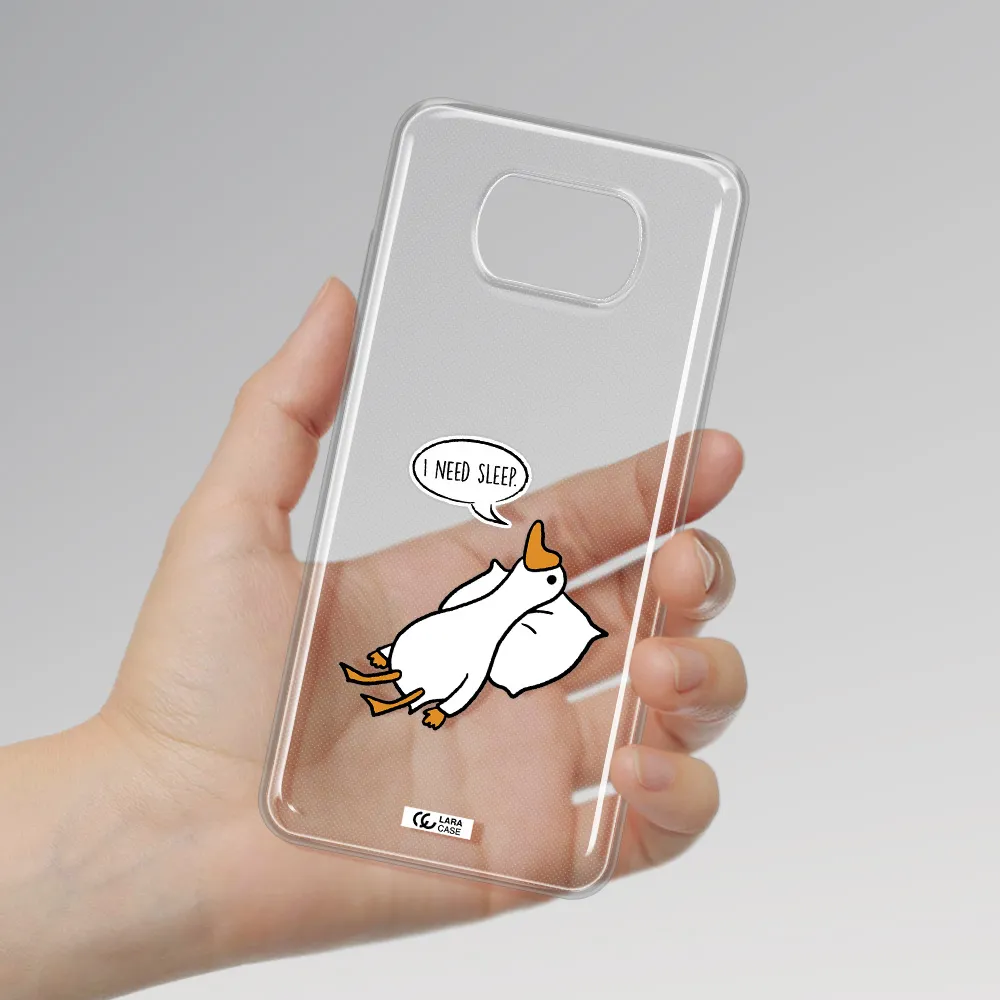 a cartoon of a duck with a pillow Xiaomi Poco X3 Clear TPU Case