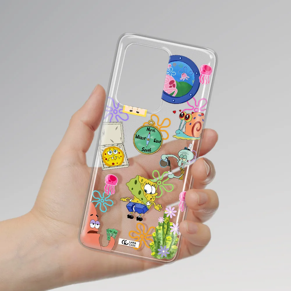 a collection of cartoon characters Samsung S20 Ultra Clear TPU Case