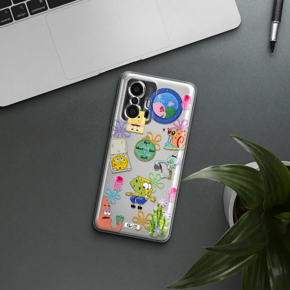 A Collection Of Cartoon Characters Xiaomi 11T Pro Clear Tpu Case
