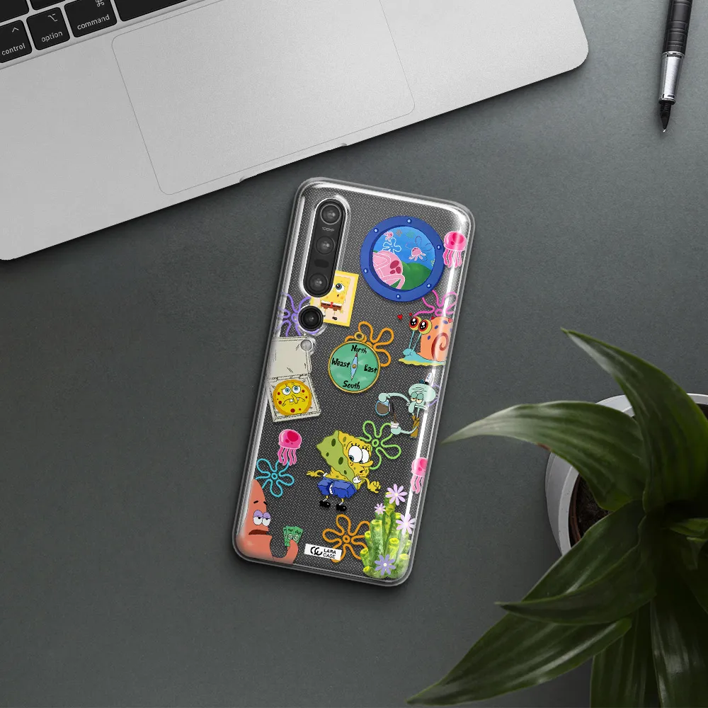 a collection of cartoon characters Xiaomi Mi 10 Pro Clear TPU Case