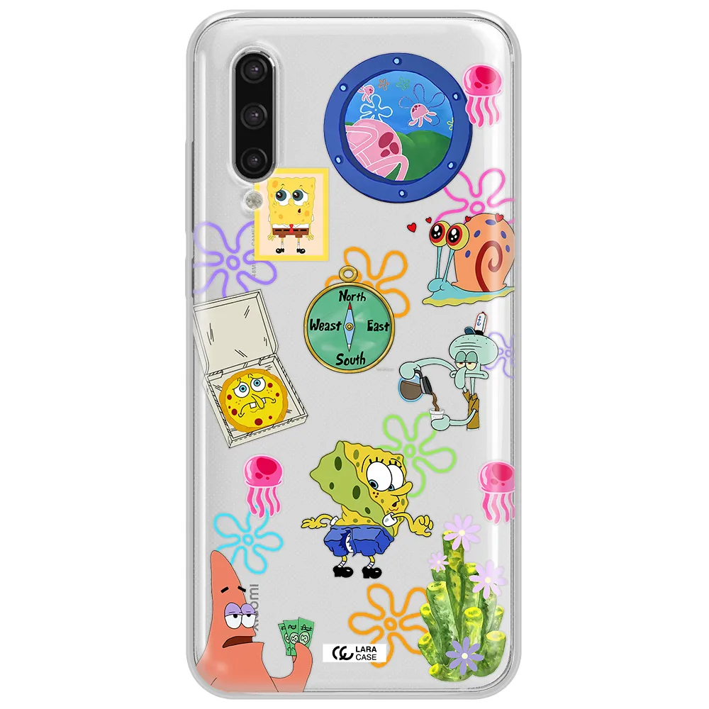 A Collection Of Cartoon Characters Xiaomi Mi 9 Lite Clear Tpu Case