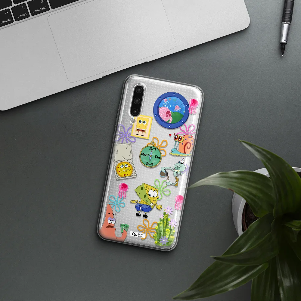 A Collection Of Cartoon Characters Xiaomi Mi 9 Lite Clear Tpu Case