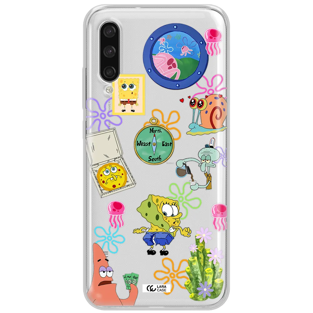 A Collection Of Cartoon Characters Xiaomi Mi A3 Clear Tpu Case