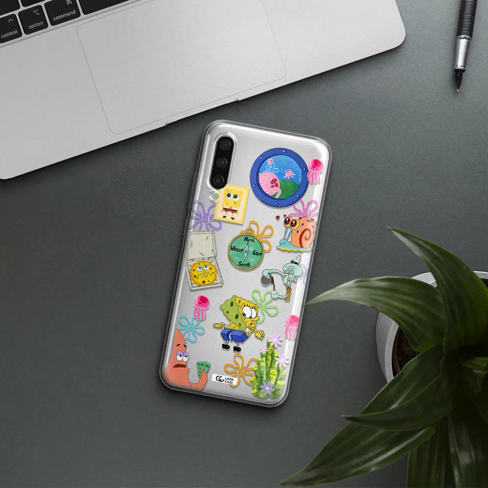 A Collection Of Cartoon Characters Xiaomi Mi A3 Clear Tpu Case