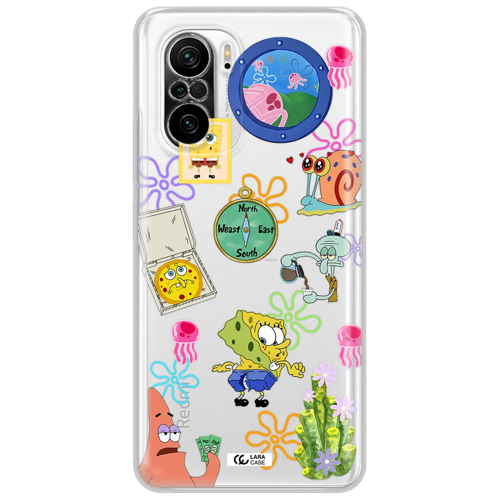 A Collection Of Cartoon Characters Xiaomi Poco F3 Clear Tpu Case